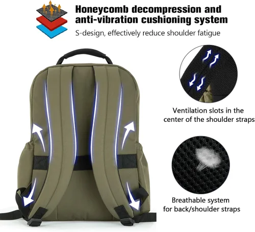 Miniatura 3 de Mochila táctica para computadora portátil de viaje para hombres, mochila de trabajo grande y resistente, aprobada por aerolíneas, mochila