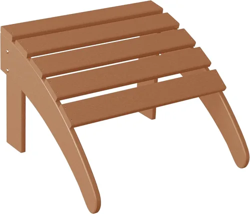 Miniatura 78 de WestinTrends Reposapiés otomano Adirondack para patio al aire libre, taburete de madera de polietileno para todo tipo de clima, ampliamente Azul