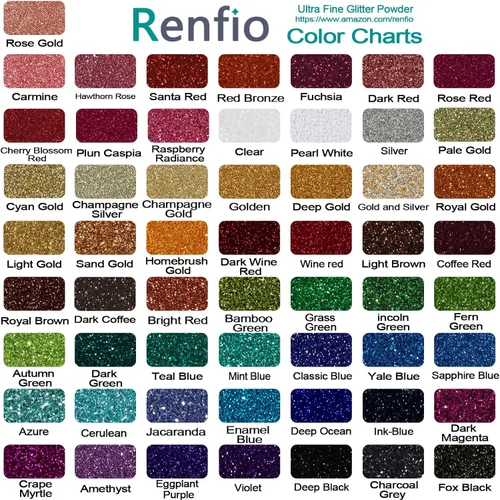 Miniatura 3 de Renfio Polvo de purpurina ultra fina de resina metálica de 2.11 onzas (60g) de copos de PET para manualidades, lentejuelas de 1/128 pulgadas, chips