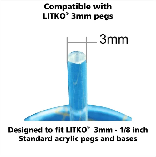Miniatura 5 de LITKO Bandeja de dados con soporte de vuelo para doble 0.472 in D6, transparente (5)