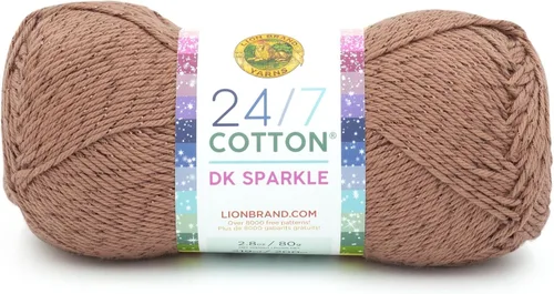 Miniatura 8 de Lion Brand Yarn Estampados DK de algodón 24/7, hilo para tejer, ganchillo y manualidades, azul, paquete de 1 Cotton Yarn for Knitting, Crochet