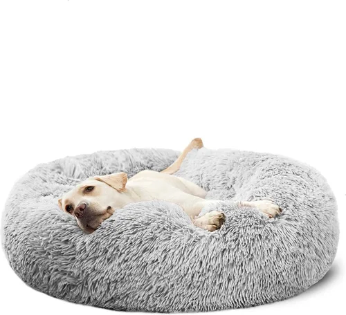 Miniatura 13 de Hachikitty Calming Donut Cuddler - Cama para perros medianos, 24 pulgadas