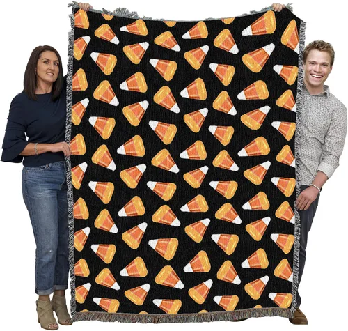 Miniatura 33 de Pure Country Weavers Manta negra con texto en inglés "I Just Here for The Boos" de fantasma, regalo de otoño, Halloween, para la parte posterior