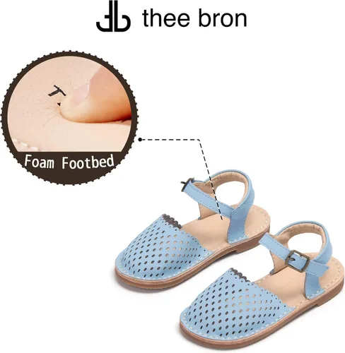 Miniatura 137 de THEE BRON Sandalias cómodas para niñas, zapatos para niños, sandalias rellenas