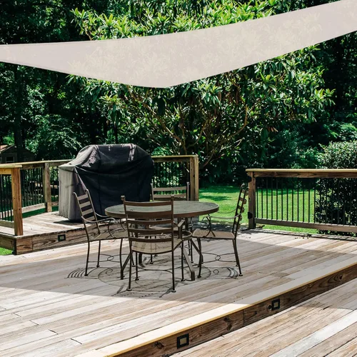 Miniatura 5 de AsterOutdoor Toldo parasol triangular de 10 x 10 x 10 pies, Toldo con bloqueador UV para patio, patio trasero, césped, jardín, actividades al aire