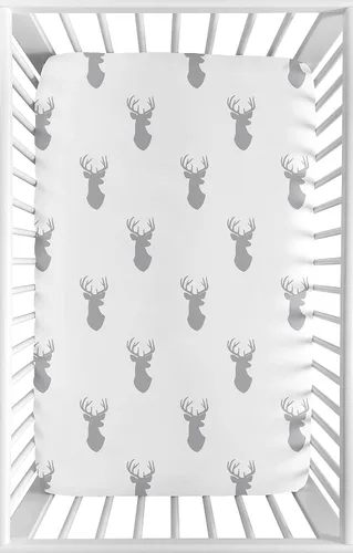Miniatura 11 de Sábana bajera ajustable para cuna para bebé o niño pequeño en blanco y negro para colección de parches rústicos por Sweet Jojo Designs flecha negra