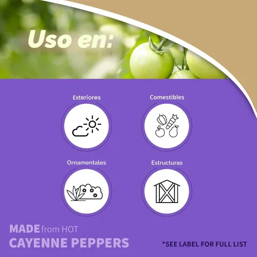 Miniatura 2 de Bonide Repelente de animales de cera de pimiento picante, espray listo para usar de 32 onzas para ciervos, ardillas, conejos en césped y jardín