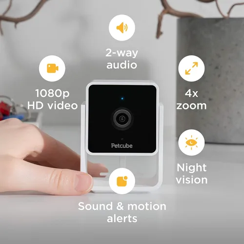 Miniatura 5 de Cámara de seguridad interior Petcube Cam para el hogar con video HD 1080p, audio bidireccional, detección de movimiento y aplicación para teléfono