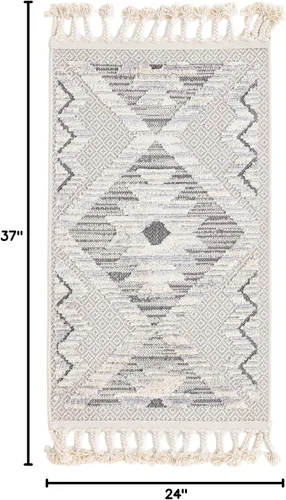 Miniatura 2 de Unique Loom Arlo Collection - Alfombra Kai (rectangular 2' 0" x 3' 0", beige arenoso/gris)