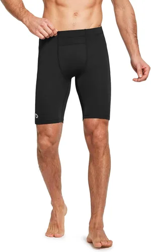 Miniatura 2 de BALEAF Pantalones cortos de compresión para hombre con bolsillos, gimnasio, yoga, bicicleta, ropa