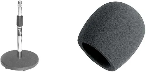 Miniatura 4 de Soporte ajustable OnStage de mesa para micrófono, Cromado Negro y cromado