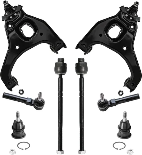 Miniatura 241 de Detroit Axle - Kit de brazos de control de extremo delantero de 8 piezas para Dodge Dakota 00-04, Durango 00-03, 4 brazos de control superior e