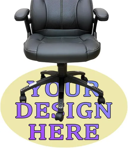 Miniatura 8 de Tapete redondo personalizado para silla de escritorio de oficina, diseño de tu propio logotipo de foto, texto, alfombrillas circulares