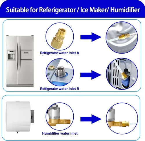 Miniatura 5 de PEX Línea de agua para refrigerador - Tubo para máquina de hielo de 25 pies con accesorios de compresión de 1/4 pulgadas, manguera flexible