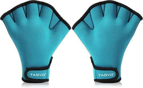 Miniatura 8 de TAGVO Guantes acuáticos para ayudar a la resistencia de la parte superior, guantes de natación con dedos palmeados y buena costura, sin