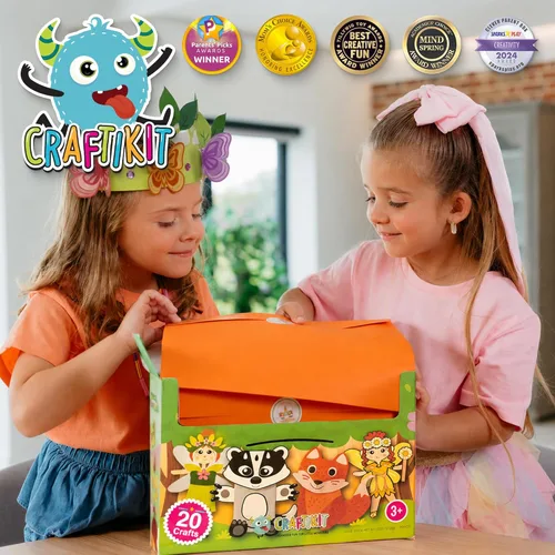 Miniatura 8 de Craftikit® 20 Manualidades de Jardín de Hadas Ganadoras de Premios para Niños - 20 Manualidades de Papel para Niños Pequeños Divertidas Todo