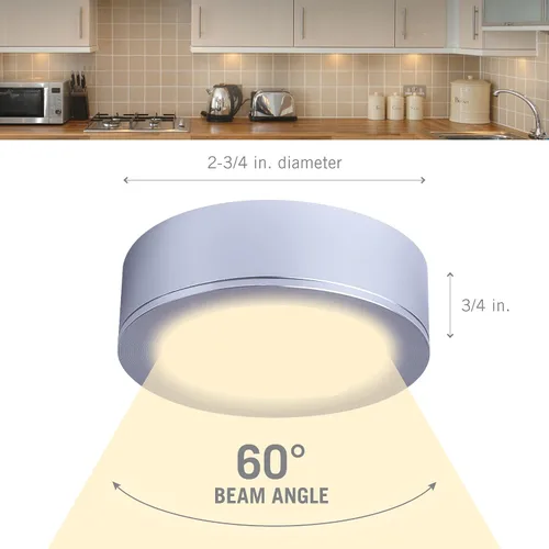 Miniatura 4 de Armacost Lighting TriVue 223310 - Luz de disco LED regulable, color blanco brillante (4000 K) con acabado de aluminio plateado