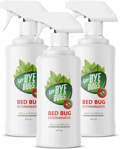 Miniatura 10 de Say Bye Bugs Aerosol para chinches de cama tamaño de viaje, no tóxico y mata al contacto. Spray antimanchas y olor. Nueva fórmula para deshacerse
