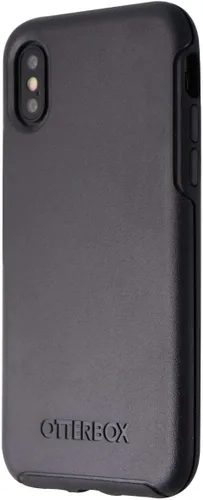 OtterBox Funda para iPhone Xs y iPhone X Symmetry Series, color negro, ultra elegante, compatible con carga inalámbrica, bordes elevados que