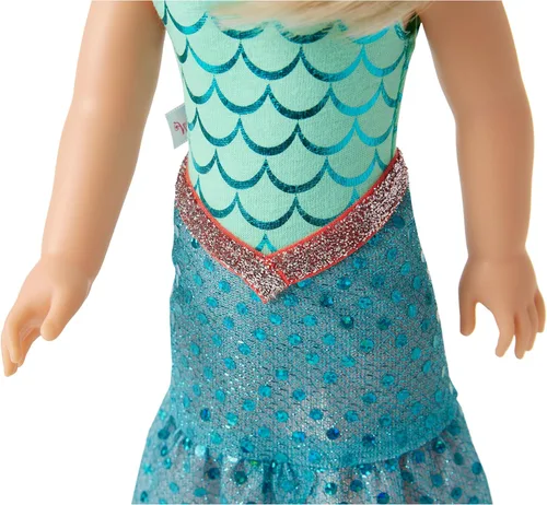 Miniatura 3 de American Girl WellieWishers - Muñeca Camille de 14.5 pulgadas con leotardo azul, falda de sirena, diadema y botas, para mayores de 4 años