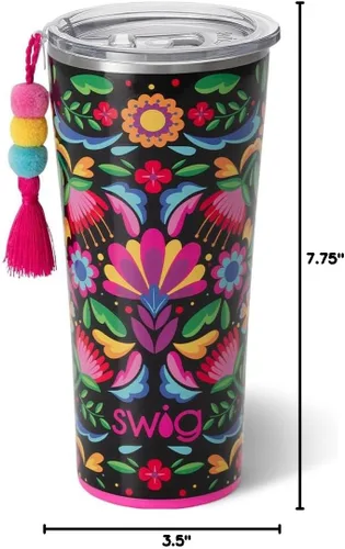 Miniatura 7 de Swig Life - Vaso aislante de 22 onzas, vaso de viaje para café con tapa, taza de café para viaje compatible con portavasos, de acero inoxidable