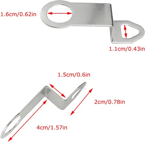 Miniatura 2 de MEETOOT 6pcs reloj de pared gancho trasero reloj de metal soporte de repuesto