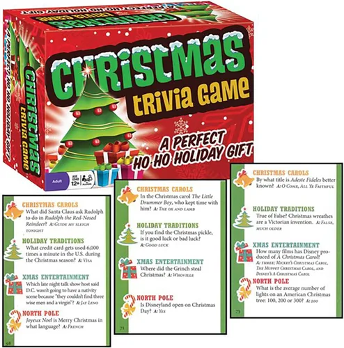 Miniatura 7 de Juego de trivia de Navidad: un Ho-Ho perfecto contiene más de 200 cartas, gran juego de fiesta para edades de 12 años en adelante juegos de cartas