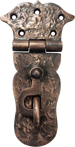 Miniatura 12 de Adonai Hardware "Paran" Cerrojo de bloqueo de seguridad de latón resistente (6 pulgadas x 1 paquete, latón satinado) para cofre del tesoro