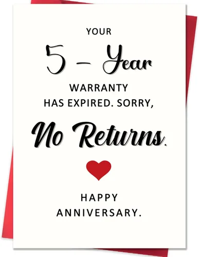 Miniatura 14 de Tarjeta Divertida de 10º Aniversario, Tarjeta de Regalo de 10º Aniversario de Bodas para Él Ella Esposo Esposa Parejas, Tarjetas de Aniversario