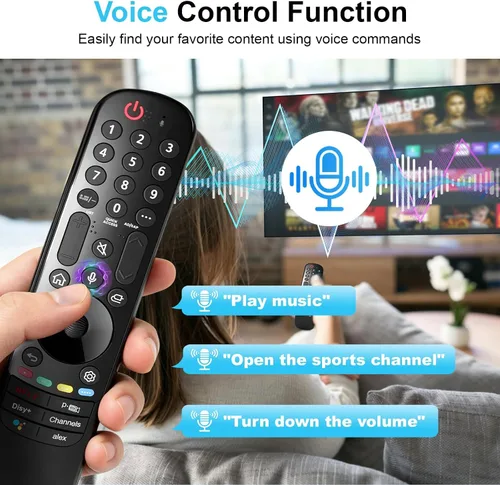 Miniatura 3 de Control remoto de voz de repuesto para LG Smart TV (2019-2024), compatible con Magic Remotes MR20GA, MR21GA, MR22GA, MR23GA, MR24GA, con funciones