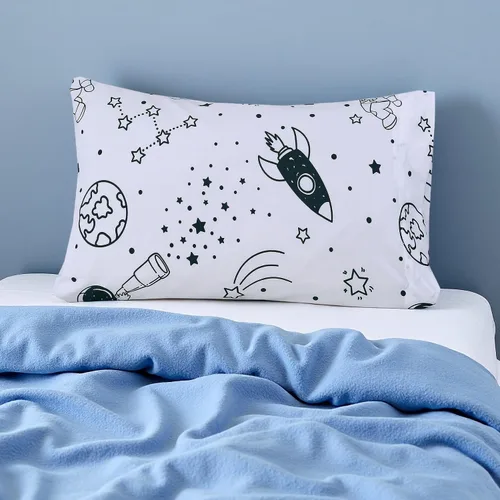 Miniatura 16 de MAG Juego de 2 fundas de almohada tamaño Queen de color blanco, 20 x 30 pulgadas, para niños, adolescentes