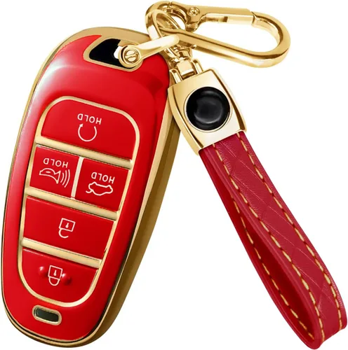 Miniatura 14 de Lucrum Compatible con funda para llavero Hyundai y llavero de cuero, funda para llavero para Santa Fe, Sonata, Tucson, Grandeur, Ioniq 5, Palisade