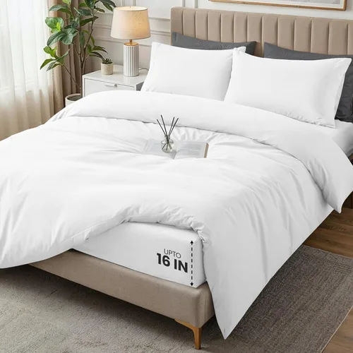 Miniatura 37 de Utopia Bedding Funda de edredón tamaño Queen – 1 funda de edredón con 2 fundas de almohada – Funda de edredón de 3 piezas con cierre de cremallera