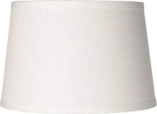 Pantalla tipo tambor para lámpara de lino blanco 10 x 12 x 8 (araña).