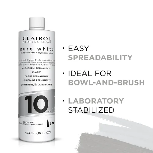 Miniatura 7 de Clairol Professional Pure White 10 Volume Hair Developers for Lightening & Gray Coverage