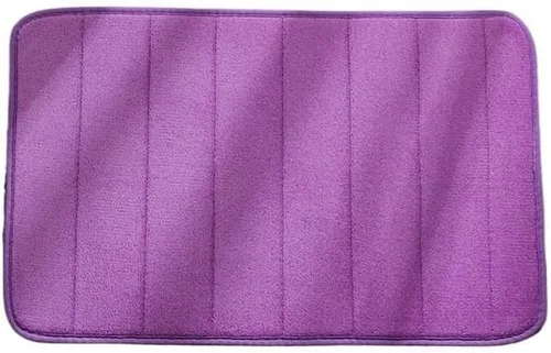 Miniatura 10 de Alfombra antideslizante de Baño para el Hogar, alfombra de lana de coral, absorción de agua, antideslizante, espuma viscoelástica, absorbente, Rojo