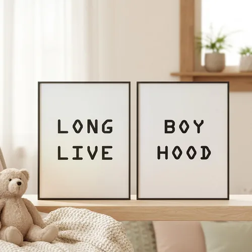 Miniatura 3 de LONG LIVE BOYHOOD - Póster decorativo para pared, letrero decorativo para habitación de niños y niñas, decoración moderna para dormitorio de niños
