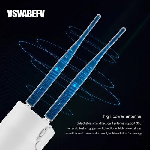 Miniatura 7 de VSVABEV - Router de módem 4G LTE para exteriores con ranura SIM, repetidor WiFi para interiores y exteriores de 2.4G 300Mbps, punto de acceso POE