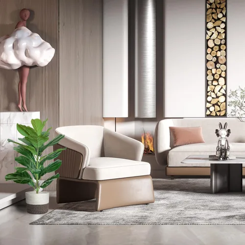Miniatura 5 de Árbol de higuera de hoja de violín artificial y ficus de lira para decoración de oficina en el hogar, 30 pulgadas