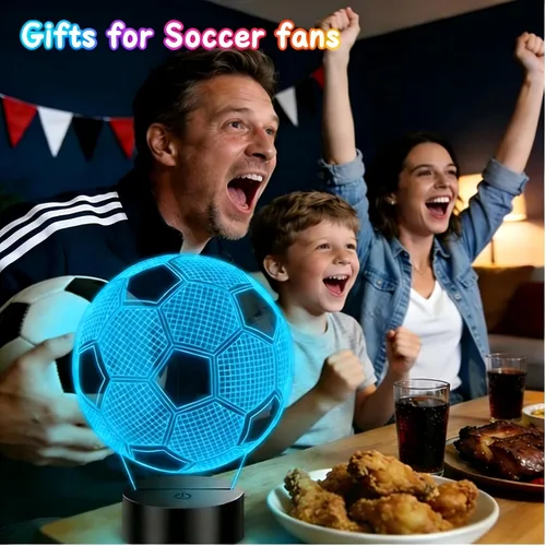 Miniatura 2 de Regalos de fútbol para niños de 8 a 12 años, lámpara de fútbol con ilusión 3D, regalos para niños, adolescentes, niños y niñas, 5, 6, 7, 8, 9, 10
