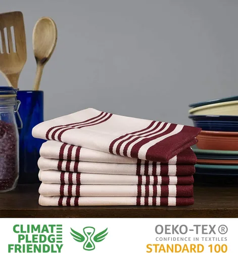 Miniatura 2 de Urban Villa Toallas de cocina 100% algodón para cocina (juego de 6) paños de cocina de 20 x 30 pulgadas, altamente absorbentes, juego de ropa de 021