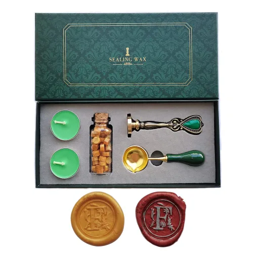 Miniatura 23 de Fancy Letters S - Juego de sellos de cera personalizados, sello de cera para tarjetas de cartas invitaciones letras S