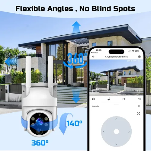 Miniatura 5 de Cámara de seguridad solar celular 4G LTE, cámara de seguridad celular inalámbrica con energía solar para exteriores con tarjeta SIM incorporada