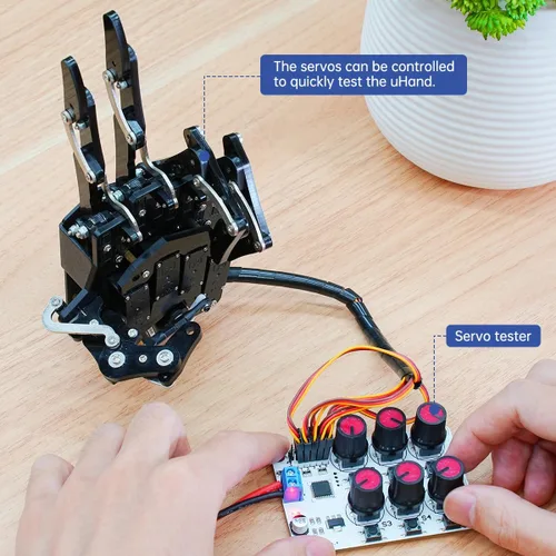 Miniatura 2 de Mano de Robot de Cinco Dedos con Movimiento Exclusivo, Brazo Mecánico Biónico de Robot de Bricolaje, Mano Izquierda
