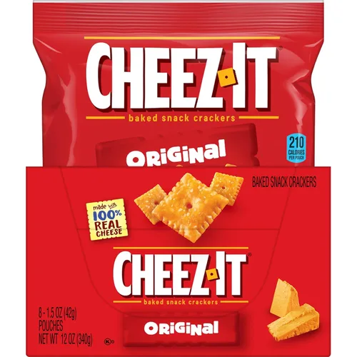 Miniatura 9 de Cheez-It Galletas de queso, galletas horneadas, aperitivos para el almuerzo, originales (48 bolsas)