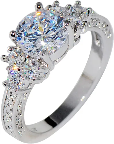 Anillos de joyería para adolescentes y niñas, piedras preciosas de plata natural de lujo, piedra natal de la corte, novia, compromiso, boda, fiesta,