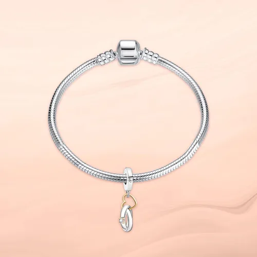 Miniatura 2 de H.ZHENYUE Colgante de plata esterlina S925 para pulsera, collar, amor, regalos para mujeres y niñas, Plata esterlina, Circonita Cúbica