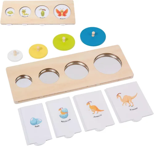 Miniatura 8 de Juguetes Montessori para bebés de 6 a 12 meses, rompecabezas con forma de madera para niños pequeños de 1 a 3 años, rompecabezas jumbo con perilla