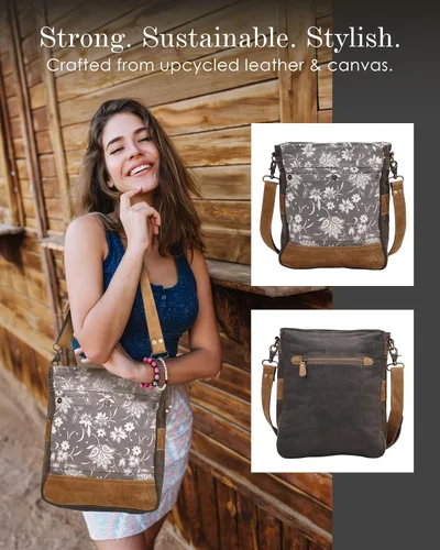 Miniatura 2 de Myra Bag Floral Purse - Canvas Bags for Women, Over The Shoulder Purse