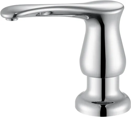 Miniatura 13 de GAGALIFE Dispensador de jabón para fregadero de cocina, dorado cepillado, dispensador de jabón debajo del fregadero con kit de tubo de extensión